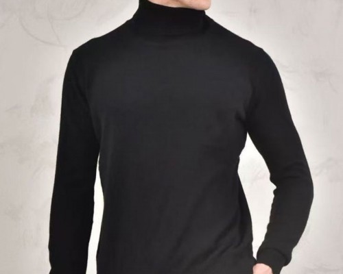 Мужская водолазка Loro Piana Premium - Black