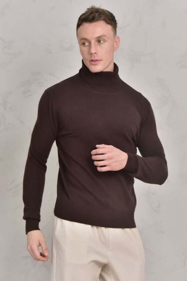 Мужская водолазка Loro Piana Premium - Coffee