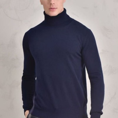 Мужская водолазка Loro Piana Premium - Dark Blue