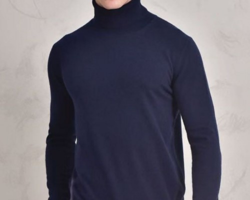 Мужская водолазка Loro Piana Premium - Dark Blue