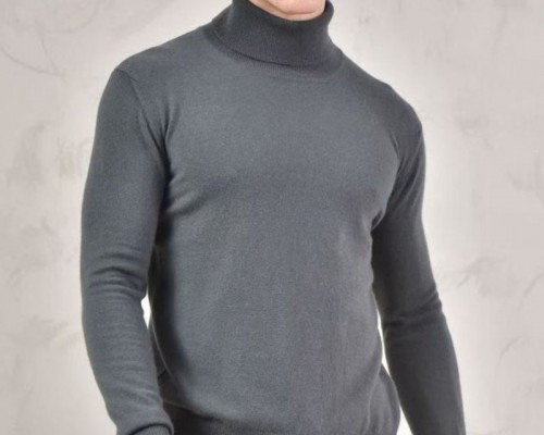 Мужская водолазка Loro Piana Premium - Dark Gray