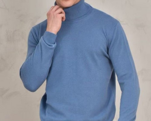 Мужская водолазка Loro Piana Premium - Lake Blue