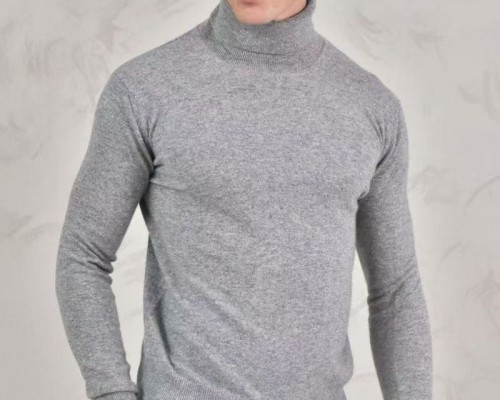 Мужская водолазка Loro Piana Premium - Light Gray