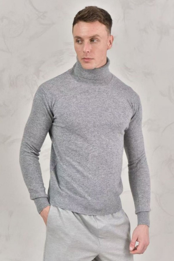 Мужская водолазка Loro Piana Premium - Light Gray Мужская водолазка Loro Piana Premium - Light Gray