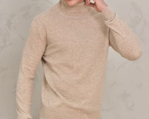 Мужская водолазка Loro Piana Premium - Light Tan