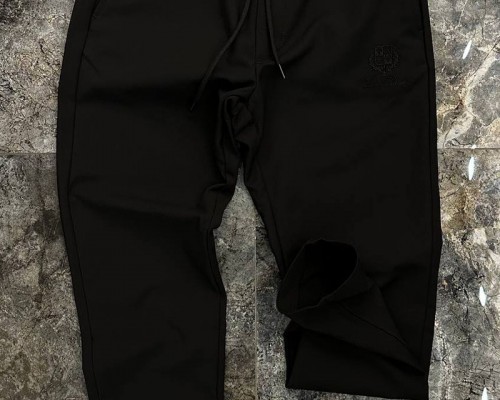 Мужские чёрные штаны Loro Piana logo-embroidered