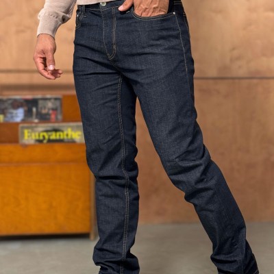 Мужские джинсы тёмно-синего цвета Loro Piana regular fit