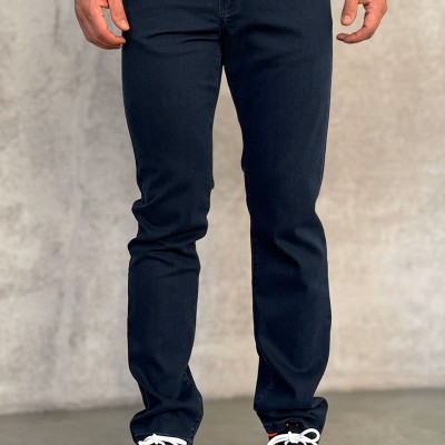 Мужские джинсы тёмно-синего цвета Loro Piana straight fit