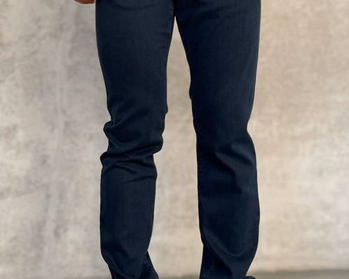 Мужские джинсы тёмно-синего цвета Loro Piana straight fit