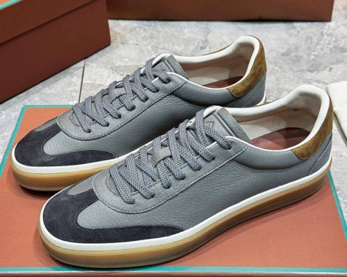 Мужские кожаные кроссовки Loro Piana Tennis Walk