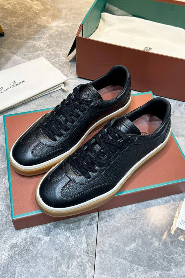 Мужские кожаные кроссовки Loro Piana Tennis Walk