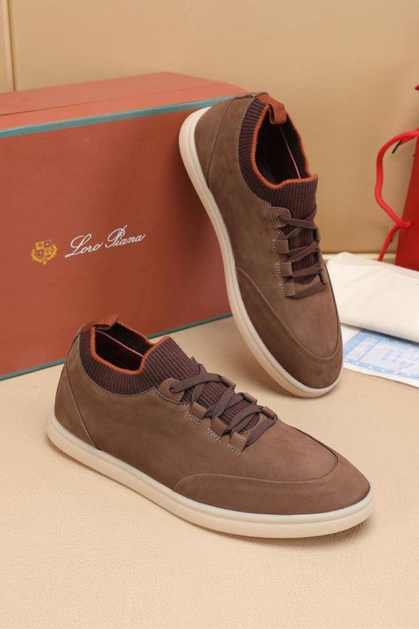 Мужские кроссовки Loro Piana Soho Walk - Brown