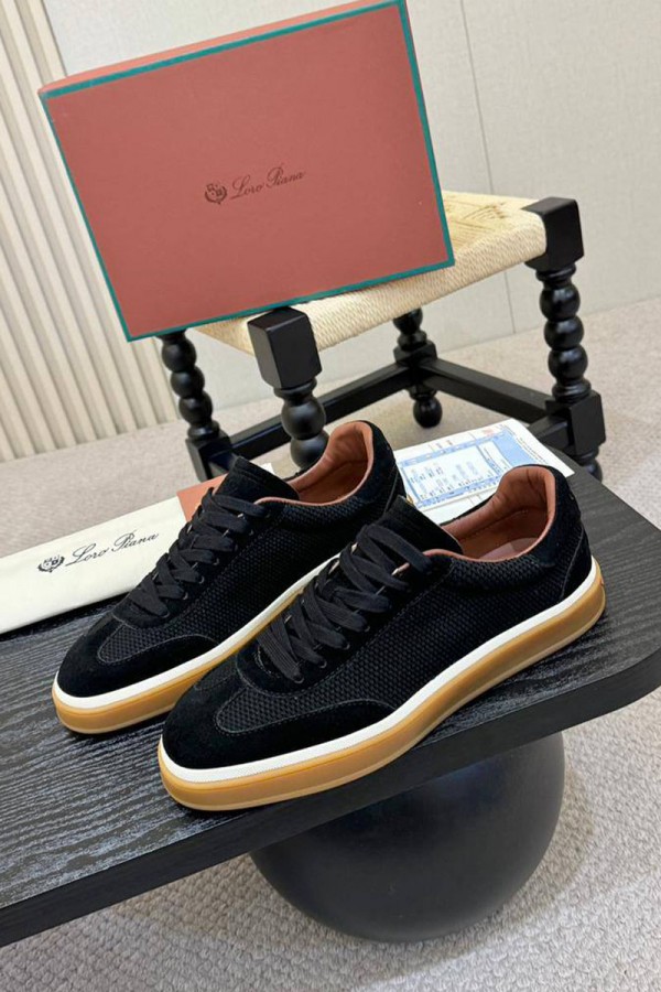 Мужские кроссовки Loro Piana Tennis Walk - Black