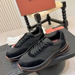 Мужские кроссовки Loro Piana Week End Walk - Black