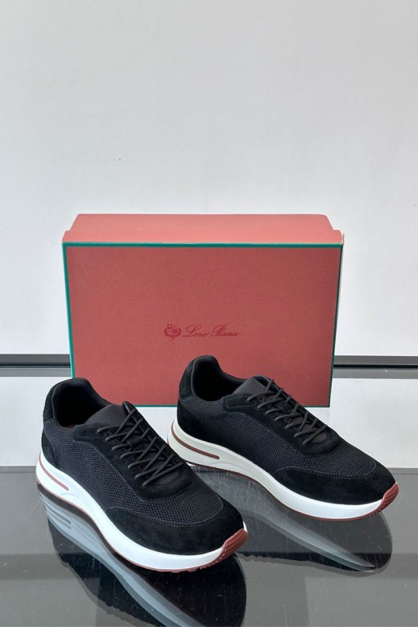 Мужские кроссовки Loro Piana Week End Walk - Black Мужские кроссовки Loro Piana Week End Walk - Black