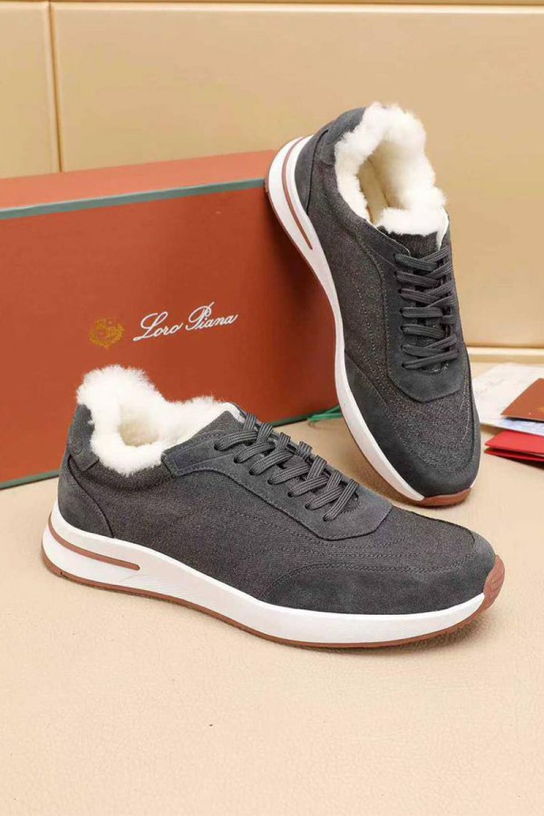 Кроссовки с мехом Loro Piana Week End Walk Evo