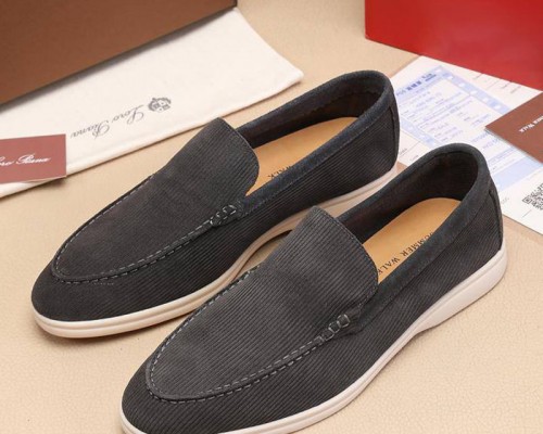 Мужские лоферы Loro Piana Summer Walk - Dark Grey