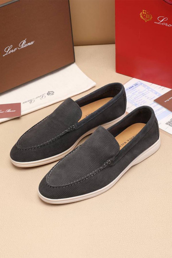 Мужские лоферы Loro Piana Summer Walk - Dark Grey