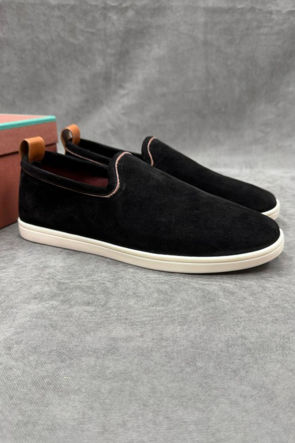 Мужские лоферы Loro Piana Venice Walk - Black Мужские лоферы Loro Piana Venice Walk - Black