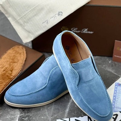 Мужские лоферы с меховой стелькой Loro Piana