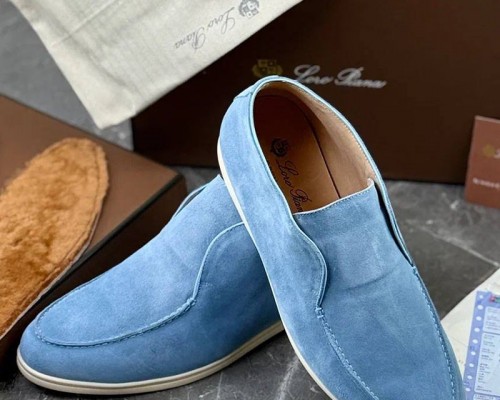 Мужские лоферы с меховой стелькой Loro Piana