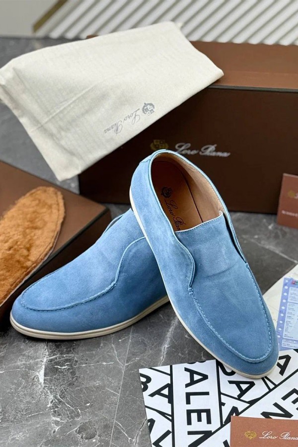 Мужские лоферы с меховой стелькой Loro Piana