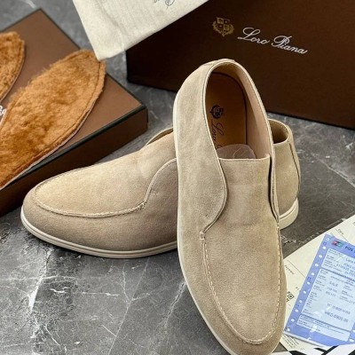 Мужские лоферы с меховой стелькой Loro Piana