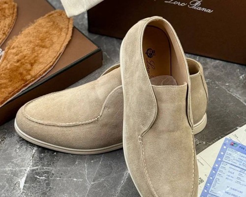 Мужские лоферы с меховой стелькой Loro Piana