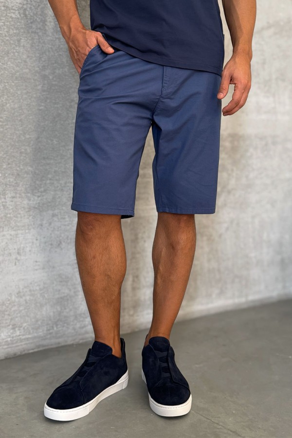 Мужские шорты Loro Piana синего цвета