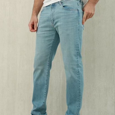 Мужские светло-синие джинсы Loro Piana Premium
