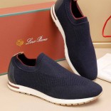 Мужские текстильные кроссовки Loro Piana Lp Flexy Active - Navy