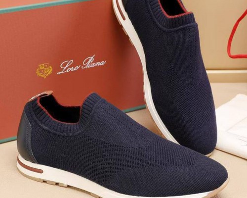 Мужские текстильные кроссовки Loro Piana Lp Flexy Active - Navy