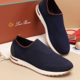 Мужские текстильные кроссовки Loro Piana Lp Flexy Active - Navy