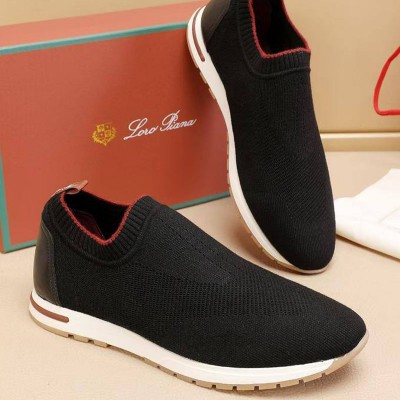 Мужские текстильные кроссовки Loro Piana Lp Flexy Active - Navy