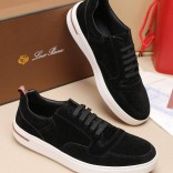 Мужские замшевые кроссовки Loro Piana Newport - Black