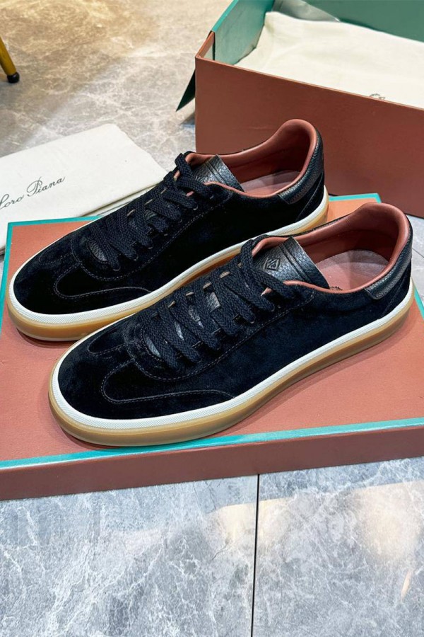 Мужские замшевые кроссовки Loro Piana Tennis Walk