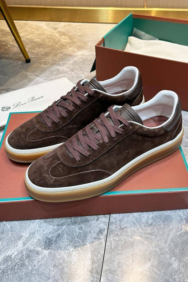 Мужские замшевые кроссовки Loro Piana Tennis Walk