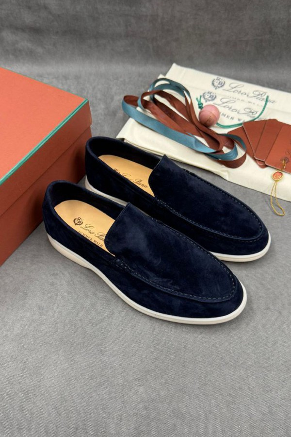 Мужские замшевые лоферы Loro Piana