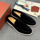 Мужские замшевые лоферы Loro Piana