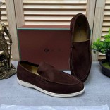 Мужские замшевые лоферы Loro Piana