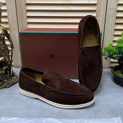 Мужские замшевые лоферы Loro Piana