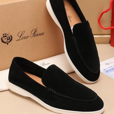 Мужские замшевые лоферы Loro Piana Summer Walk