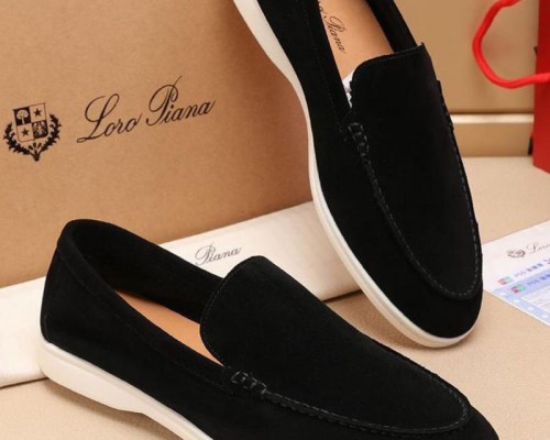 Мужские замшевые лоферы Loro Piana Summer Walk