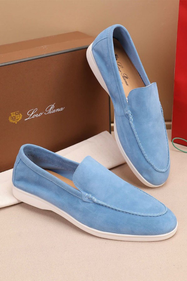 Мужские замшевые лоферы Loro Piana Summer Walk