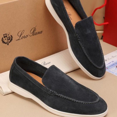 Мужские замшевые лоферы Loro Piana Summer Walk