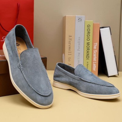 Мужские замшевые лоферы Loro Piana Summer Walk
