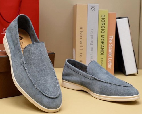 Мужские замшевые лоферы Loro Piana Summer Walk