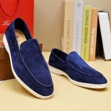 Мужские замшевые лоферы Loro Piana Summer Walk
