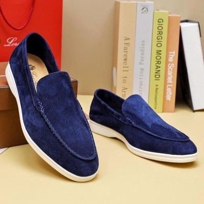 Мужские замшевые лоферы Loro Piana Summer Walk