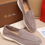 Мужские замшевые лоферы Loro Piana Summer Walk